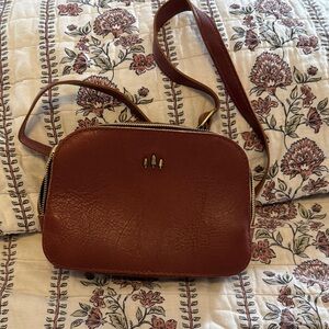 Portland leather Scarlett sling bag chestnut